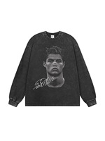 Nouveau T-shirt Homme JT 2025 Rétro Délavé Style Ancien 100% Coton Anti-Boulochage à Manches Courtes Coupe Oversize