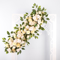 Magnifiques centres de table de mariage en fleurs de soie en plastique tressées, fabriquées en Chine, pour la décoration transfrontalière
