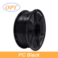 Filament PC OPY 1,75 mm 1 kg Haute transparence et résistance Matériel d'impression 3D Noir et couleur naturelle Filament en polycarbonate PC