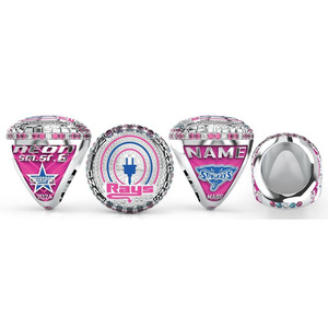 Bagues de championnat de sport en métal émaillé et doré avec logo personnalisé personnalisé - Product Image 4