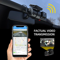 Hongrui JC181 Mini double caméra de tableau de bord 4G DVR WiFi USB caméra de voiture rotative 1080P GPS événement vidéo G-Sensor coupure de carburant