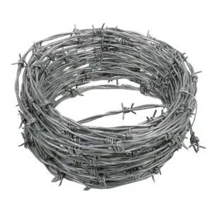 Galvanized PVC Double Twist 400M 500M Per Coil Barbed Wire Price Coil Barbed Wire