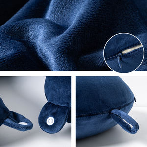 Oreiller de voyage portable en mousse à mémoire de forme, oreiller de voyage pour le cou, oreiller en forme de U pour avion - Product Image 6