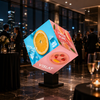 Écran vidéo LED VISLAT Premium P2.5 en forme de cube géométrique à haute luminosité pour la publicité et les spectacles en intérieur