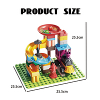FEELO2024 Nouvelle Arrivée 77pcs Électrique Circulation Plateau Tournant Train Côté Blocs de Construction Jouets Usine Directe Grandes Particules Jouets