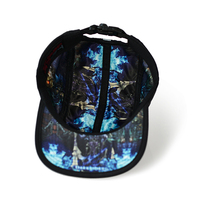 Gorra de Running Unisex de Nailon Transpirable de Secado Rápido con Logotipo Reflectante Personalizado, Gorra de Campamento de 5 Paneles con Visera Curva para Exteriores
