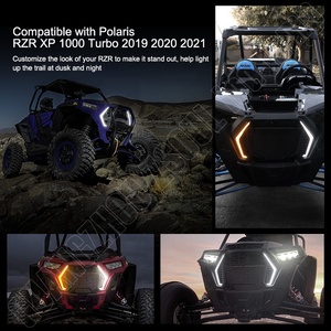 Rzr fang-luces intermitentes blancas y ámbar, faros para utv atv rzr krx 1000 <span class=keywords><strong>maverick</strong></span> <span class=keywords><strong>polaris</strong></span>, 1 par, 2 unidades - Product Image 4