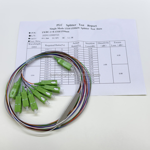 ตัวเชื่อมต่อ OEM ODM SC APC สายไฟเบอร์ 900μm สายเคเบิลไฟเบอร์แบบ 1 เข้า 8 ออก ตัวแยกสัญญาณไฟเบอร์ออปติก PLC แบบท่อเหล็กขนาดเล็ก สำหรับ FTTH CATV - Product Image 2