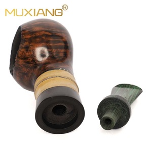 MUXIANG Tobacco Pipe Straight Type Solid Wood Smoking Accessory Men's Pipe Gift - Product Image 4