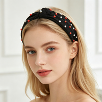 Nouveau design de bandeau orange perlé noué, accessoire de cheveux pour les fêtes, bandeau baroque pour femmes