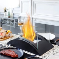 Brasero de table moderne en acier inoxydable, portable, sans fumée, au bioéthanol, pour l'extérieur