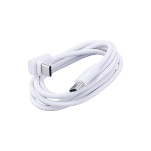 Type <b>C</b> Right Angle Fast <b>Charging</b> Cable 3A PVC Jacket White For Mobile Devices - Product Image 1