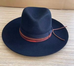 A111504 Chapeau en feutre 100 % laine australienne, vente en gros, chapeau à large bord, style décontracté, unisexe, pour fêtes - Product Image 3