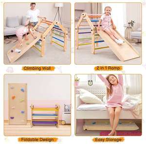 XIHA bébé Pickler grimpeur Montessori enfant en bas âge aire <span class=keywords><strong>de</strong></span> <span class=keywords><strong>jeux</strong></span> intérieure Pickler arc Piklers Triangle cadre d'escalade en <span class=keywords><strong>bois</strong></span> - Product Image 5