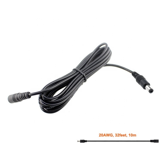 DC Power Cable with 5.5*2.1 DC Male Female Connector Plug Extension Cord