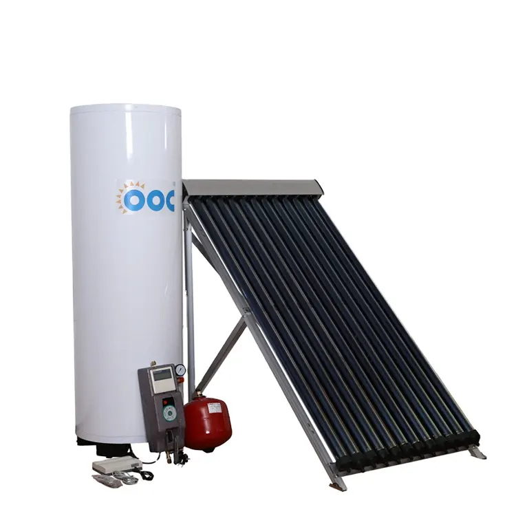 Split Pressure Copper Solar Water Heater Of 500 L System Electrical Heating