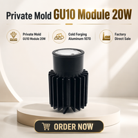 Module LED GU10 OEM ODM LHWYLED 20W à haut lumen IP20, downlight encastré en aluminium forgé à froid 1070, certification CE RoHS