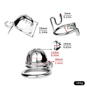 Nuevo Diseño Jaula de Castidad de Acero Inoxidable Dispositivo de Castidad Masculino Anillo para Pene Jaula para Pene Juguetes Sexuales para Adultos - Product Image 3