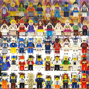 Mini Phim Hoạt Hình Nhân Vật Xây Dựng Khối Thiết Lập Khác Nhau Phong Cách Tự Làm Giáo Dục Đồ Chơi Cho Trẻ Em Khối Người Đàn Ông Hoạt Hình Phong Cách - Product Image 2