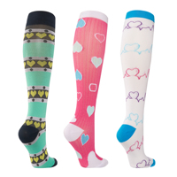 Chaussettes de compression pour femmes et hommes, hauteur genou, pour diabète, varices, course à pied, voyage, sport, golf, chaussettes de compression médicale élastiques