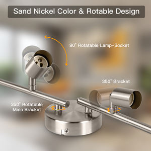 Spot de plafond <span class=keywords><strong>GU10</strong></span> orientable et réglable à 4 voies, en métal moderne, idéal pour restaurant et salon – Vente directe usine - Product Image 5