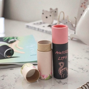Eco-Friendly Kraft Cylinder Packaging for Push-Up Lip Balm Empty Cosmetic Deodorant Stick <b>Container</b> Craft Chapstick Paper Tube - Product Image 3