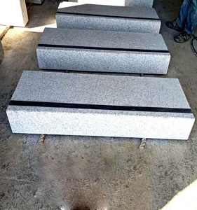 Chất lượng cao <span class=keywords><strong>G603</strong></span> flamed ngoài trời Granite cầu thang bước tùy chỉnh kích thước với màu đen đánh dấu thiết kế hiện đại - Product Image 3