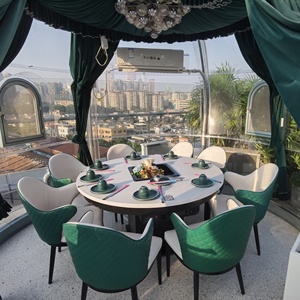 Lều Vòm Ngoài Trời Mái Vòm Quán Cà Phê Trong Suốt Bằng Nhựa Pc Cho Khách Sạn Mái Vòm Geodesique Ngoài Trời Màu Đen - Product Image 3