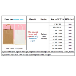 Bolsa de Compra de Papel Kraft Marrón Ecológica, Bolsa de Embalaje Reciclable con Logotipo Personalizado para Tiendas de Ropa y Calzado - Product Image 6