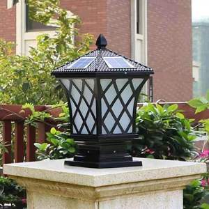 Luces de poste de jardín LED con energía Solar, valla de patio exterior impermeable y tapa de pilar de puerta principal E27 Base IP65 - Product Image 2