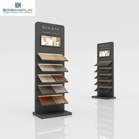 Présentoir autoportant en métal pour échantillons de revêtements de sol, présentoir électronique, vitrine de marqueterie, support de sol pour la vente au détail
