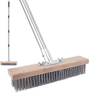 Brosse à récurer en fil d'acier inoxydable 59'' robuste à poils métalliques rigides pour l'élimination du mousse extérieur - Product Image 1
