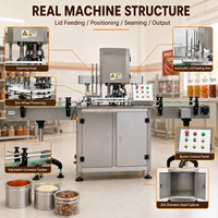 Équipement industriel de scellage de boîtes automatique en acier inoxydable 304, dispositif de verrouillage sans boîte ni couvercle, machine de mise en conserve de qualité alimentaire