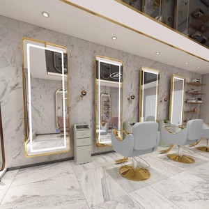 Espejo de Salón Moderno de Lujo con LED 2025 Precio de Fábrica al por Mayor Mueble Perfecto para Peluquería y Barbería - Product Image 2