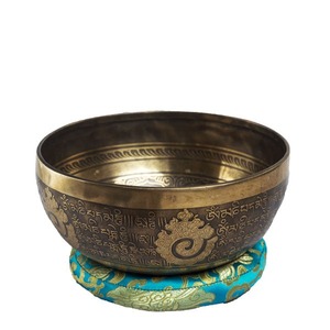 Cuenco Tibetano de Latón Hecho a Mano de Lujo, el Más Vendido, para Sanación con Sonido, Meditación y Yoga, Disponible para la Venta - Product Image 1