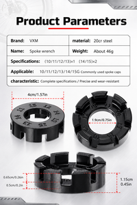 <span class=keywords><strong>Clé</strong></span> à moyeu de roue de vélo VXM 8-en-1, outil de réparation VTT, <span class=keywords><strong>clé</strong></span> à moyeu de <span class=keywords><strong>rayon</strong></span> en acier, <span class=keywords><strong>clé</strong></span> de moyeu de vélo haute précision, outil de réparation de vélo - Product Image 2