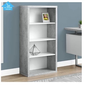 2024 Modern Wood Bookcase <strong>Book</strong> <strong>Storage</strong> 3-Tier Bookshelf Tall Bookcase Sturdy Wood with Closed Back Panel White - Product Image 5