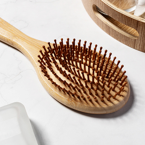 도매 개인 라벨 대나무 멧돼지 강모 살롱 헤어 브러시 마사지 두피 연장 가정용 일반적인 빗 유형 - Product Image 6