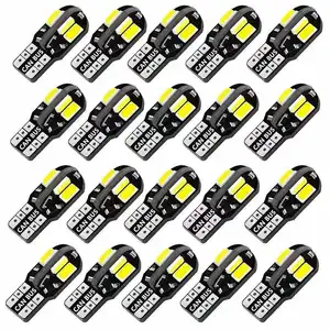 W5W T10 LED बल्ब कैनबस 8SMD 12V LED कार इंटीरियर मैप डोम लाइट्स पार्किंग लाइट ऑटो सिग्नल लैंप