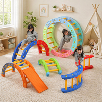 Estructura de Escalada de Plástico Ligera y Educativa para Niños de 3 a 6 Años, Juguete de Entrenamiento para Interiores, Equipo de Integración Sensorial para el Hogar y la Escuela