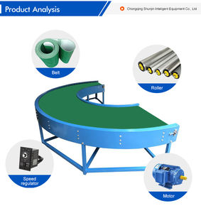 모듈 형 전원 벨트 컨베이어 | 장난감 조립 라인 용 높이 조절 가능한 PVC 벨트 기계 - Product Image 2