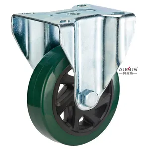 Nhiệm vụ nặng nề 4/5/6 inch màu xanh lá cây PU Caster bánh xe gốc bánh xe tùy chỉnh bất kỳ kích thước