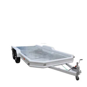 Heavy Duty Galvanized/Aluminum Utility Trailer with Checker Plate Floor for <b>ATV</b>/Motorcycle Transport - Product Image 1