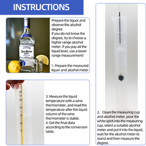 Yeni 4 parça/takım 0-100% alkolometreler konsantrasyon ölçer alkolmetre test cihazı alkol profesyonel test cihazı - Product Image 3
