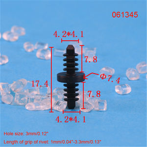 06B Trou 3mm/0.12 "-4.63mm/0.18" Voiture Clips Arbre de Retenue En <span class=keywords><strong>Plastique</strong></span> Nylon Rivets - Product Image 3