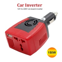 Inversor de corriente para coche de 150W USB DC 12V a AC 220V 110V para encendedor de cigarrillos 12-24V Compatibilidad de voltaje