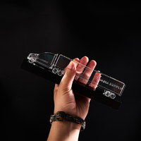 Cadeaux créatifs Modèle réduit de camion 3d personnalisé Modèles de voiture pour l'entreprise Cadeaux d'anniversaire Crystal Crafts verre trophée award