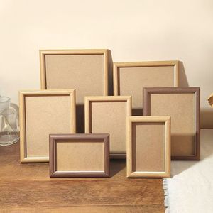 Grano de madera minimalista de alta calidad/Negro/blanco impreso marco de fotos de madera Anime diseño estilo hogar retrato <span class=keywords><strong>paisaje</strong></span> al por mayor - Product Image 3