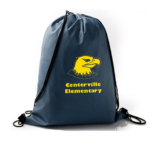 Promotional Drawstring Backpack Custom Logo Printing Lightweight Sports Bag for Events School Activities