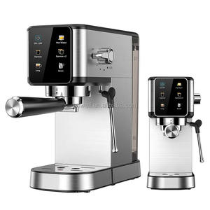 Machine à café expresso ANWELL 20 bars, écran tactile, en acier inoxydable, avec buse vapeur, 1350W, réservoir 1,0L, pour usage domestique - Product Image 1